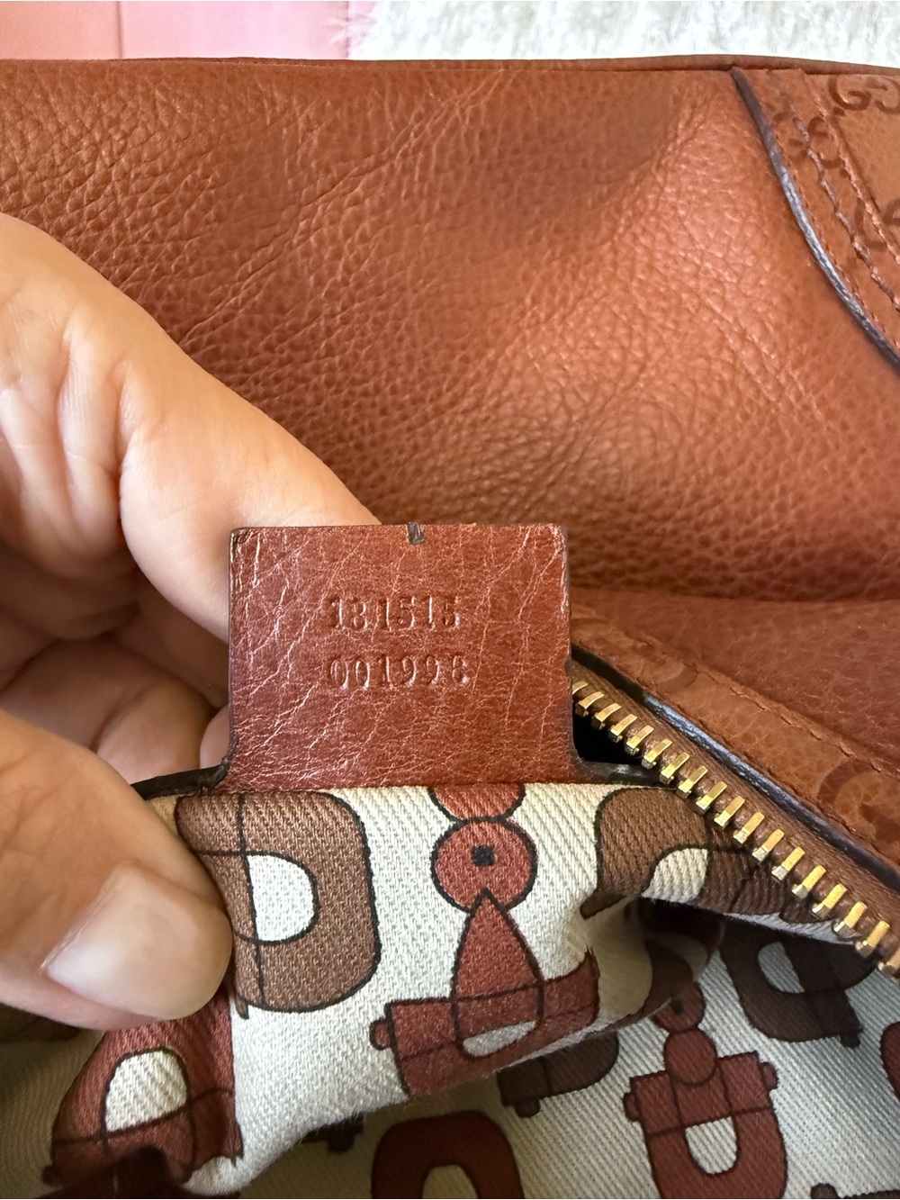 💯Auth! GUCCI Guccisimo Signoria Brown Leather Hobo Shoulder Bag w Gold Hardware - Picture 12 of 16